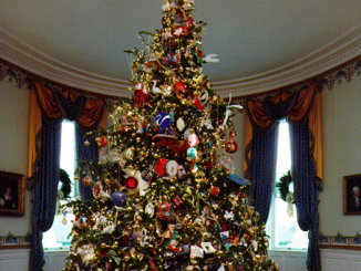 Christmas Tree Blue Room (public domain)