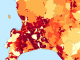 Cape Town population density map