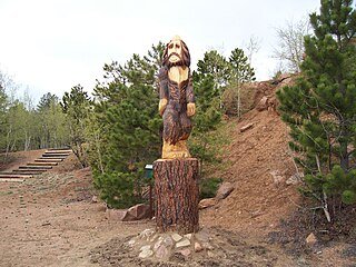 Big Foot carving on Pikes Peak America's Mountain, Cascade Colorado.