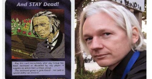 Illuminati card - Assange