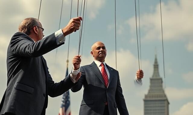 puppeteers pulling their strings